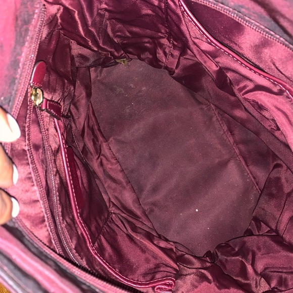 PRE OWNED BURGUNDY MICHAEL KORS TOTE BAG - Picture 4 of 5